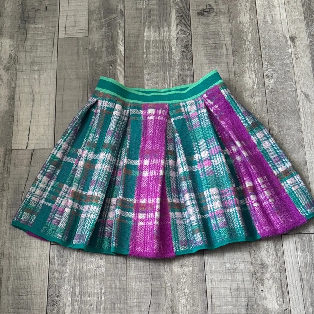 ANTHROPOLGIE Maeve Pleated Knit Mini Skirt
